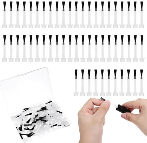 70 Pcs Nail Polish Brushes, Nail Polish Brush Gel Brushes, for Mini Nail Brush Dipping Powder Liquid Replacement Nail Varnish Brush Gel Brushes for Nails Nail Brushes