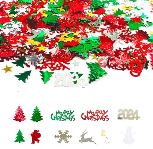 Konfetti Weihnachten,Weihnachts Streudeko weihnachten Streudeko,Weihnachtsdeko Streudeko Streuteile Weihnachten Deko,Weihnachtskonfetti,Weihnachtsdeko zum Basteln,Merry Christmas Tischdeko Glitzer