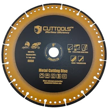 CUTTOOLS 115mm Angle Grinder Cutting Disk 12inch Metal Cut Off Disc Abrasive Wheel 9 inch Diamond Blade 230mm Rebar Cutter 300mm Metal Cutting Disk 4.5inch Cut Off Wheel (yellow, 230mm, 35, Medium)