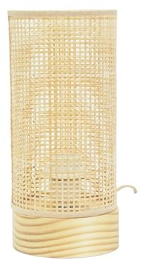 ValueLights | Natural Wooden Table Lamp with Bamboo Shade for Bedroom Living Room Bedside Light | Table Lamps, Home Décor & Improvement Essential