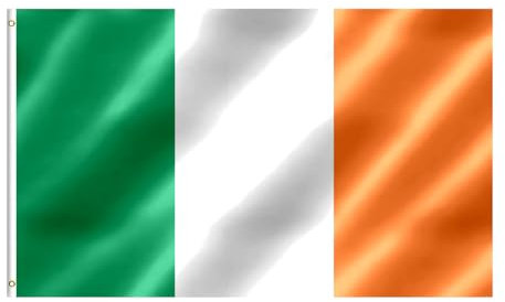 Irland Flagge 90x150 cm Irisch Fahne mit Messing-Ösen für Sportveranstaltungen, Partys, Paraden Draußen Deko