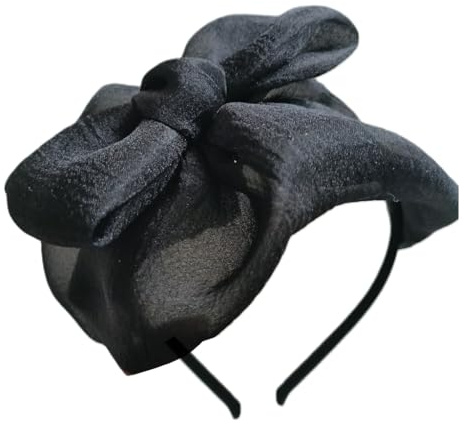 Haarreif aus Tüll mit Schleife, Tüllhut für Damen und Mädchen, ästhetischer französischer Fascinator, Haarreif für Abendparty, Haarstyling