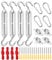 M6 Set di Accessori per Tende da Sole, Kit di Fissaggio per Tende, Kit per Tenda a Vela in Acciaio Inox 304, Kit di Fissaggio e Installazione per Tenda a Vela Rettangolare e Triangolare