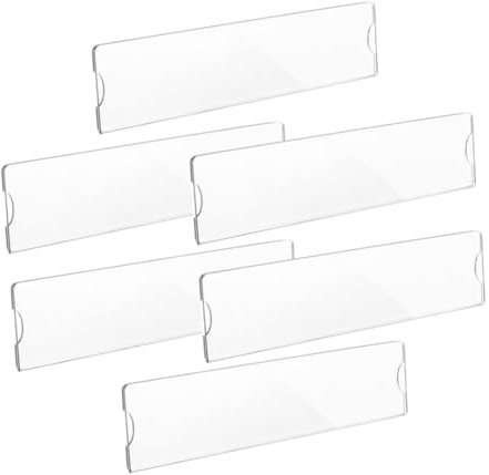 Angoily 6piezas Soporte De Placa De Identificación Para Pared Transparente De Acrílico Cinta Adhesiva Para Oficina Puerta o Escritorio
