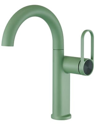 Rubinetto Lavandino Bagno Verde Rotante 360° Rubinetto Monocomando Lavabo Calda e Fredda,verde,corto