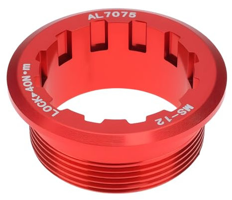 Be In Your Mind Fahrradkassettenschloss Ring kompatibel mit Shimano Micro Spline 12-Gang M7100 M6100 M8100, Rot