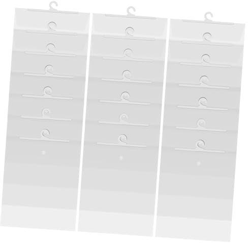 Generisch 30 Stück Hängende Aufbewahrungstaschen Transparente Kunststoffbeutel mit Kleiderbügel für Snacks und Schulmaterialien Robuste Organizer für Klassenräume und Zuhause