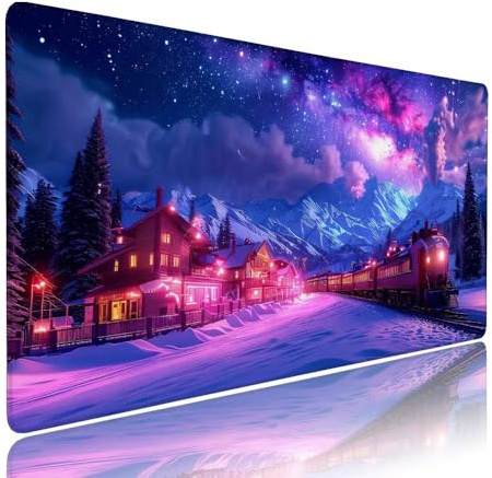 Alfombrilla Ratón XXL Púrpura Accesorios Escritorio Protector Mesa Tapete Sueño Alfombrilla Gaming Mouse Pad 1000x400x3mm Desk Mat Tapete Impermeable Base Antideslizante, para PC Gamer Oficina d-979