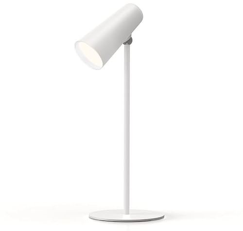 Milpoel LED Schreibtischlampe, Dimmbar, 3 Farbmodi, 10 Helligkeitsstufen, Touch-Steuerung, USB-Ladeanschluss (Weiß)