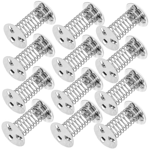 LRXIYODE 12 Piezas Base de Resorte Adhesiva para Manualidades DIY Base de Muelle de Hierro Duradero para Muñecas Oscilantes Accesorios para Decorar Coche y Juguetes Fácil de Montar