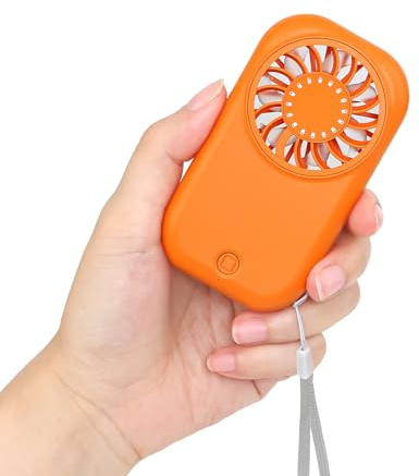 Ciaien Mini Handheld Turbo Fan,56g Pocket Fan with 11000 RPM Max Speed | 5 Speeds, USB Rechargeable Portable Small Fans for Travel Hiking Camping Sports,Ideal Gift for Girls Kids Women Men(Orange)