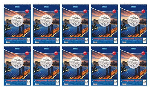 Toppoint Collegeblock DIN A4, für Rechts & Linkshänder, 80 Blatt, holz- und chlorfreies Papier, weiss (10er Packung, liniert)