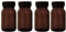 mikken - braunes Apothekerglas Set inkl. Schraubverschluss & Etiketten Made in Germany, 4x 100ml, Braun