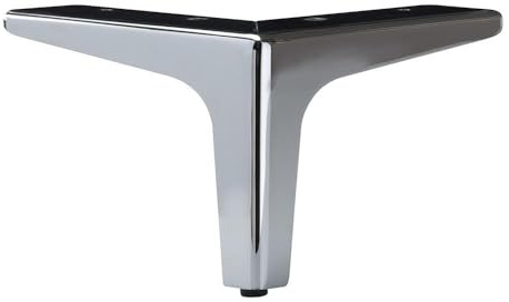 Furniture Legs Europe Möbelfuß Winkel Chrom Höhe 10 cm | Hohe Qualität Kaltgezogen Stahl