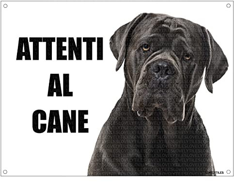 CANE CORSO attenti al cane mod 3 TARGA cartello IN METALLO (15X20)