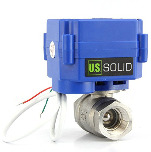 U.S. Solid 3/4 Motorkugelhahn 2 Wege DN20 Edelstahl Elektrische Zonenventil, 9-24V AC/DC, 2 Drähte, Automatische Rückkehr NC, Standardport