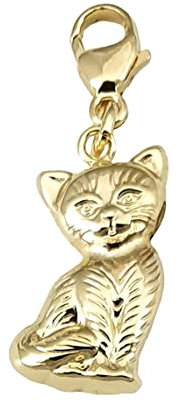 Nicht Zutreffend Anhänger Charm Katze Gold 333 Einhänger Gelbgold Unisex