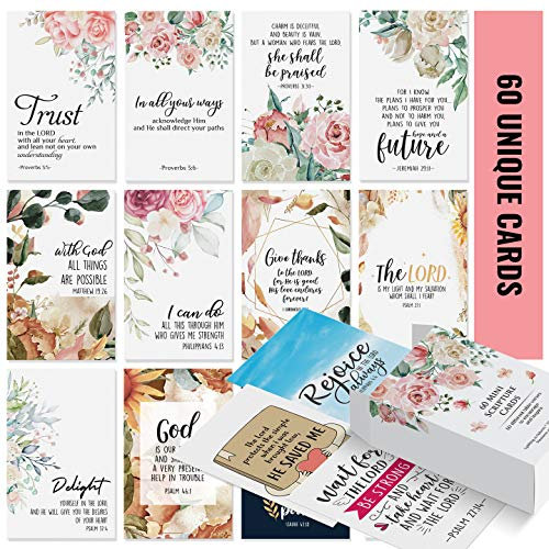 Dessie Prayer Cards - 60 Mini Scripture Cards with Assorted Bible Verses. Perfect for Women’s Bible Studies, Daily Devotional for Women and Inspirational Christian Gift for Women