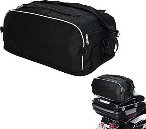 HDBUBALUS Motorrad-Tasche, wetterfest, zusammenklappbar, für Harley Touring Street Road Electra Glide Road King 1994-2019, Nylon, Schwarz