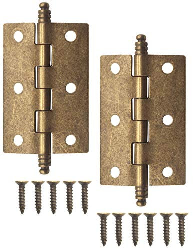 FUXXER - 2 cerniere in metallo antico, stile vintage, 83 x 43 mm, colore: bronzo