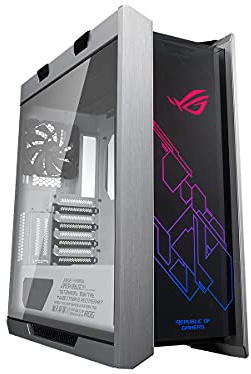 ASUS ROG Strix Helios GX601 White Edition RGB Mid-Tower Computer Case for ATX/EATX Motherboards with tempered glass, aluminum frame, GPU braces, 420mm radiator support and Aura Sync