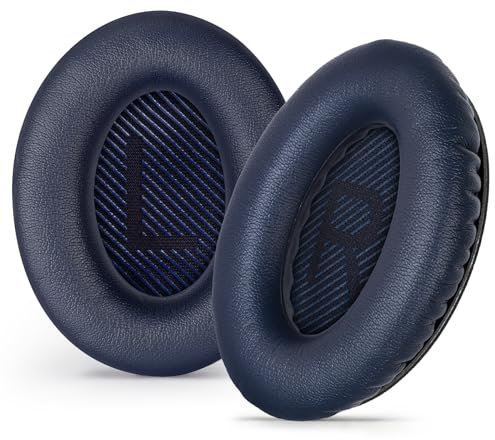 Aurivor Almohadillas de repuesto para auriculares Bose QuietComfort QC 35 (ii) 25 15 2, almohadillas para auriculares QC35 (ii) QC25 QC15 QC2 SoundTrue/SoundLink AE2/AE2i/AE2w (azul medianoche)