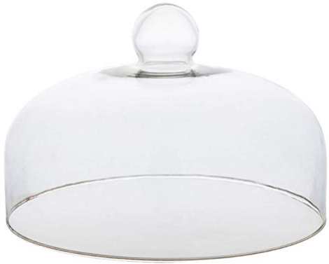 Cloche en verre - 16 x 16 cm - Cloche à gâteau - Cloche à fruits - Pour pique-, camping, barbecue, Noël, nouvel an - Décoration de table