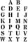 Krevo Art Schablone, Malschablone für Textilgestaltung, Malvorlage, Schablonenpapier Selbstklebend und wiederverwendbar, DIN A4 (Buchstaben)