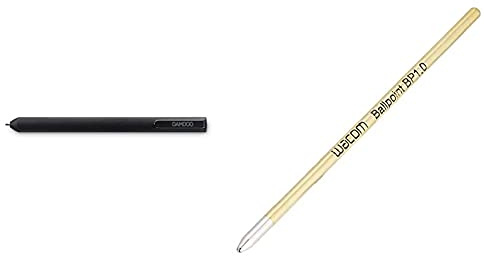 Wacom UP370800 Ballpoint Pen - Stylo pour Bamboo Folio et Bamboo Slate & ACK22207 Ballpoint BP 1.0 - Lot de 3 Cartouches pour Ballpoint Pen