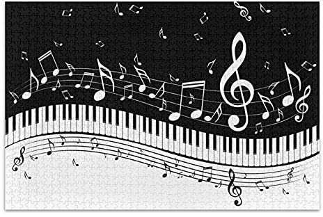 Linomo Puzzle 500 Teile,Musik Note Musical Klavier Puzzle für Erwachsene Kinder Erwachsenenpuzzle, Geschicklichkeitsspiel für die ganze Familie