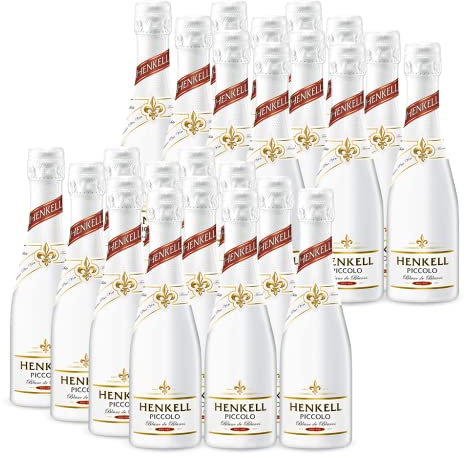 Henkell Blanc de Blancs Sekt (2x12x0,2l) Set, Trocken, Seco, in edler weißer Flasche, elegant prickelnd, komplex und ausgewogen, vegan