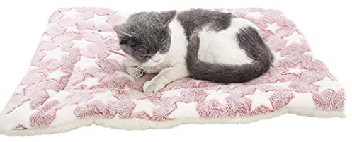 Gemütliche beruhigende Katzendecke, Katzendecken für Hauskatzen, Waschbare ultraweiche beruhigende Decke für Katzen und Hunde, Niedliche Pfotenabdruck-Decke