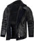 Sutelang Lurryly Uomo Giacca in Pelle PU Antivento Moto Teddy Baseball Casual Similpelle Motociclista Vera Pelle, Le Noir-e, L