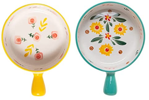 2 paquetes de cuencos de sopa de cerámica con mango, cuencos de sopa de cebolla francesa, cuencos de pan apilables de cocodrilo de sopa de porcelana, cuencos apilados de sopa de cebolla francesa