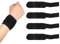 TSHAOUN 4 Stück / 2 Paar Handgelenk Bandagen, Fitness Handgelenkbandage Elastischer Verstellbarer Handgelenkriemen Bandage Handgelenk Handgelenkstütze für Sport, Fitness, Krafttraining (Black)