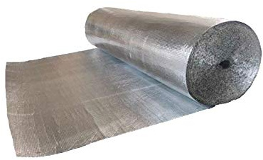 Vapour Barrier Self-adhesive Double Bubble Film Insulation Radiant Adhesive Bubble And Foam Double Sided Insulation Insulation Insulation Mat Aluminum Thermal Sound Absorbing Heat Barrier (Size:1x20m)