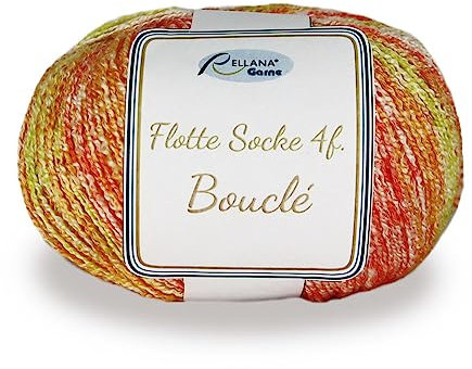 Rellana Flotte Socke Bouclé - feinste Sockenwolle mit Bambusviskose (1752 Sonnenstrahlen auf der Haut)