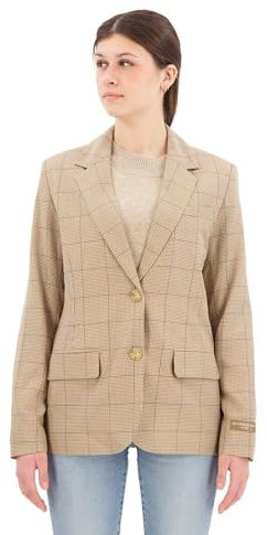 LEVIS Women's Abner Classic Blazer Neutrals, Goldie Plaid Otter, M