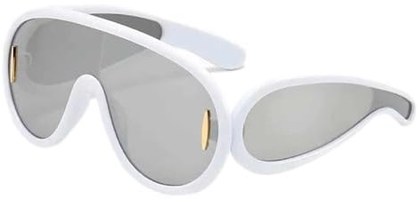 No Name Ltd Oversized Mirror Shield Sunglasses Single Lens Visor Celeb Style