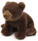 Uni-Toys - Eco-Line - Braunbär, sitzend - 100% recyceltes Material - 20 cm (Länge) - Plüsch-Bär - Plüschtier, Kuscheltier, Braun
