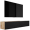 3E 3xE living.com Hängendes TV- Schrank - Modernes Design A: B: 170 cm, H: 34 cm, T: 32 cm, Wotan Eiche/Schwarz Matt