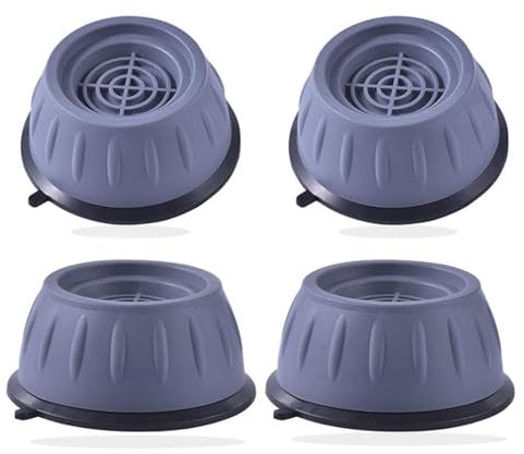 Soporte Lavadora, 4 Piezas Universal Soporte Lavadora Secadora con Almohadilla de Goma, Antivibracion Lavadora para Lavadoras y Secadoras, Patas Lavadora Antivibracion