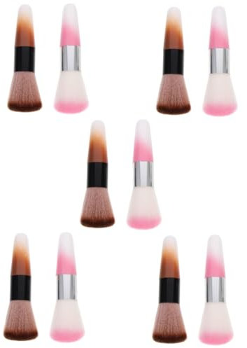 Mipcase 10pièces Brosse De Nettoyage Des Ongles Et Poussière Pour Maquillage Pinceau à Poudre Et Blush Douce