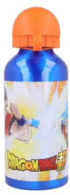 My sweety pop - Gourde - Aluminium - Pour enfant - Crèche - Maternelle - Ecole - Vacances - Repas - 17,5 cm – 400 ml - Hydratation - Idée Cadeau - Dragon Ball - Bleu - pour garcon