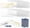 EFUTURETIME 30er-Set Namensschilder Magnetisch, 75 x 32 mm, Transparent Kunststoff Namensschild Magnet für Kleidung, Name Tag Magnet mit 3 Punkt starkem Magnet Selbstklebend