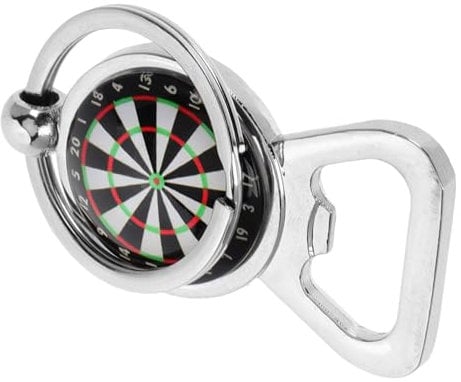 Creative Dartboard Bottle Opener Keychain:Stainless Steel Keyring for Car Bag Decoration Unique Gift for Men and Women