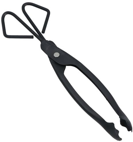 Fire Side Log Coal Wood Tongs Grabber Mover Fireplace Fire Pit Scissor Action
