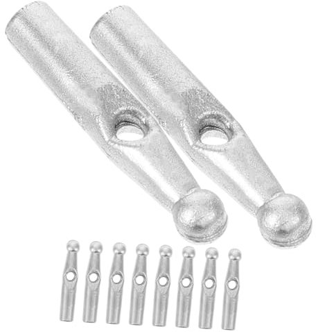 VALICLUD 10 Pcs Plastic Replacement Umbrella Tail Beads for Folding Umbrellas Easy to Install Repair Accessories Sturdy Silver Parasol Spare Parts