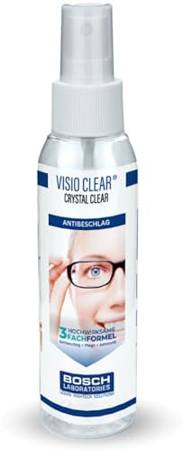 VisioClear® | 1x 30 ml Antibeschlag-Spray Brillenreiniger mit Sprühaufsatz, gegen Fettflecken & Abdrücke – antistatische & staubabweisende Reinigung der Brille - schonend für alle Gläser-Typen