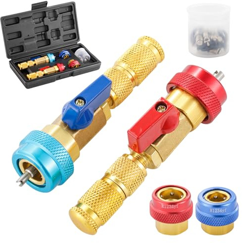 Conjunto de herramientas para remover e instalar núcleo de válvula de aire acondicionado R134A R1234YF, herramienta de removedor de núcleo de válvula para R134a R1234yf R22, herramienta de removedor